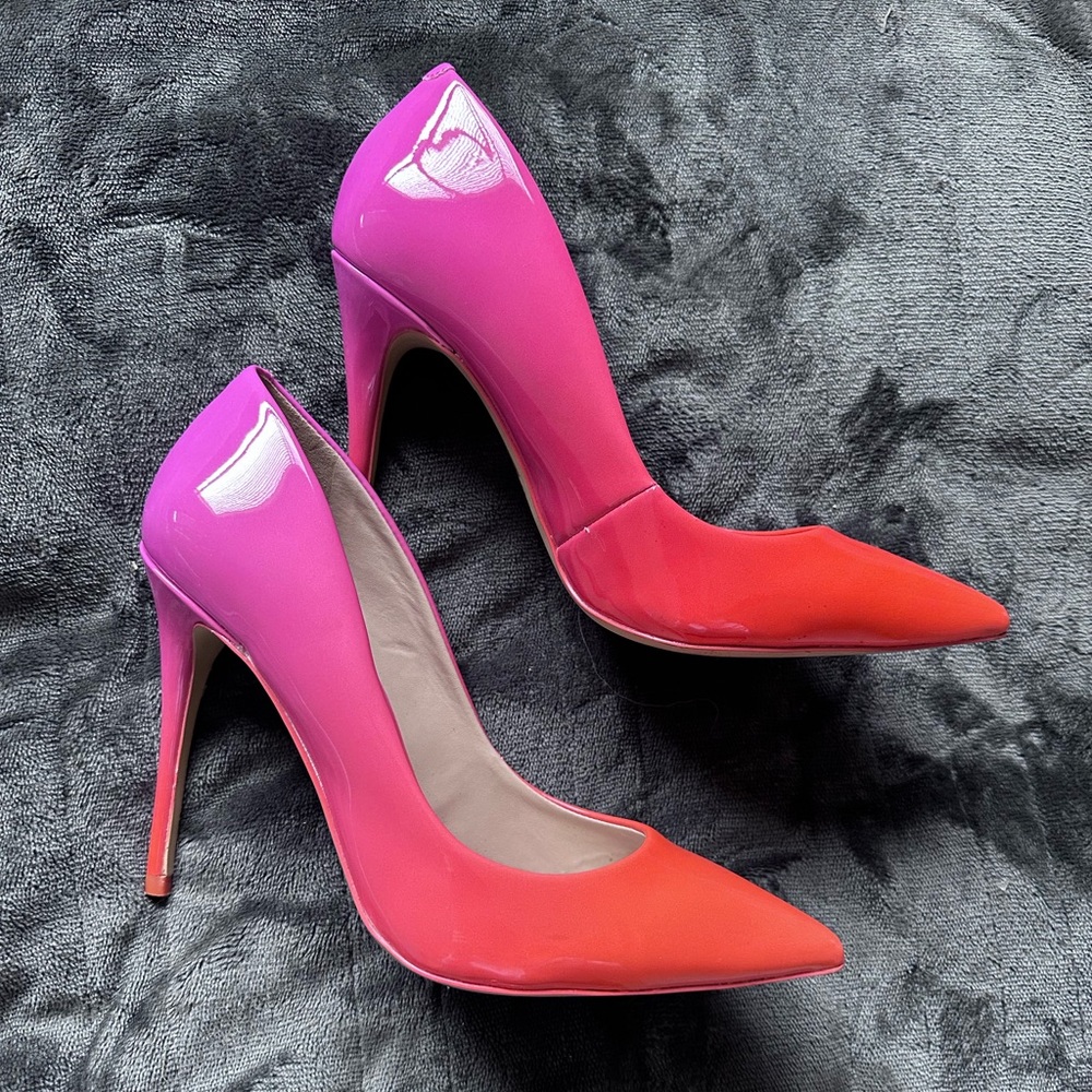 Aldo Orange to pink gradient heels